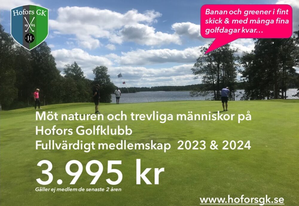 Bli medlem på Hofors GK