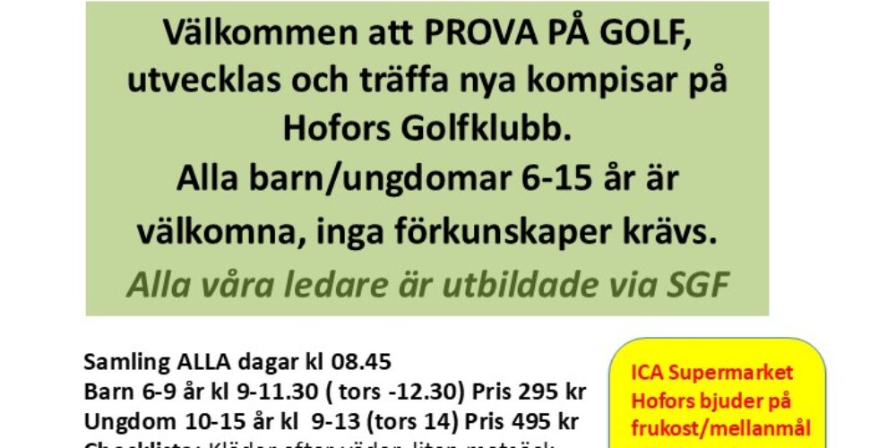 ICA Sommargolfskola