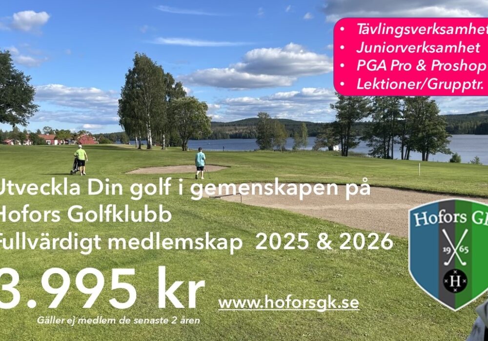 Bli medlem nu, 3995kr 2025 & 2026